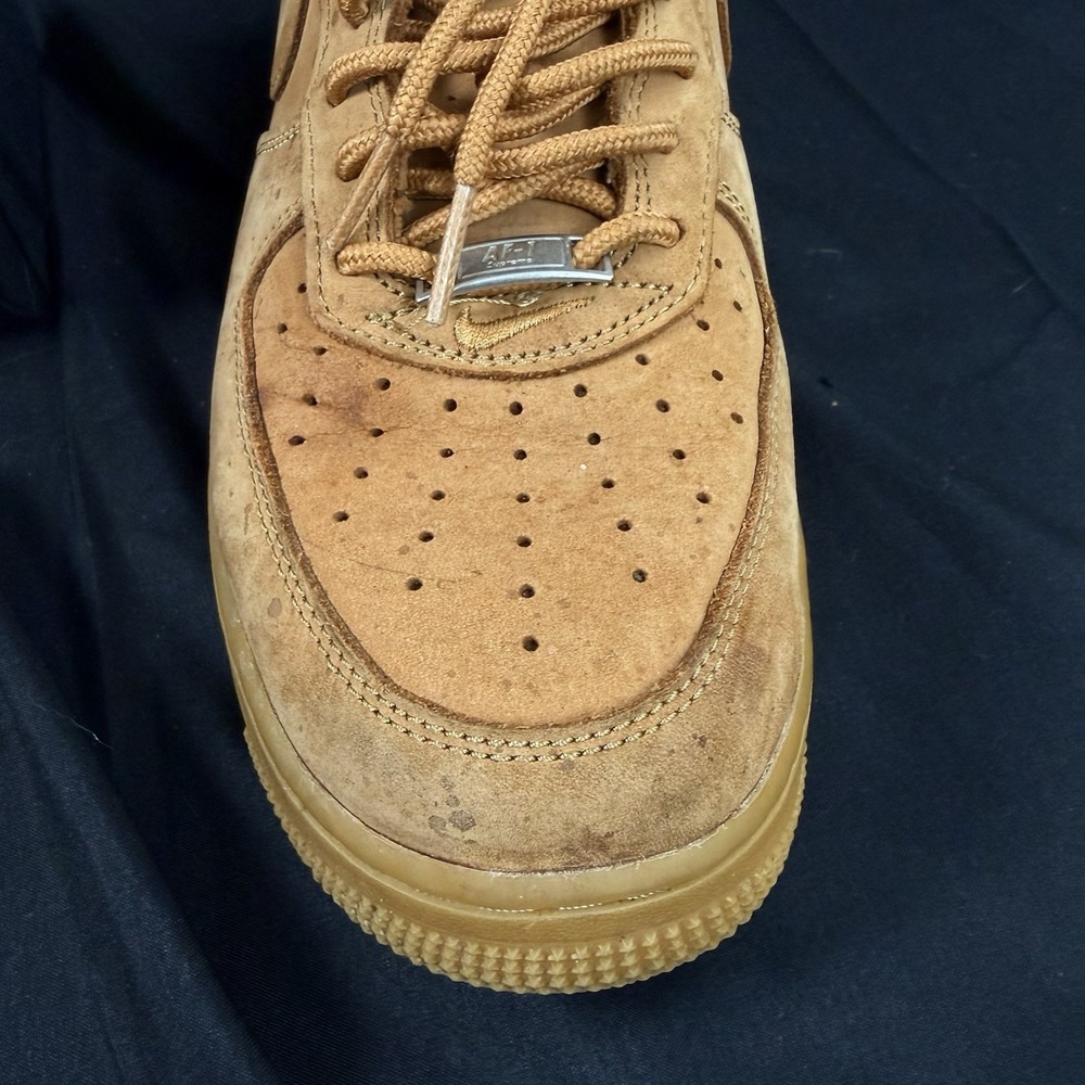 Nike Air Force 1 Supreme Wheat Men's Size 9.5 Sneakers - Picture 8 of 15